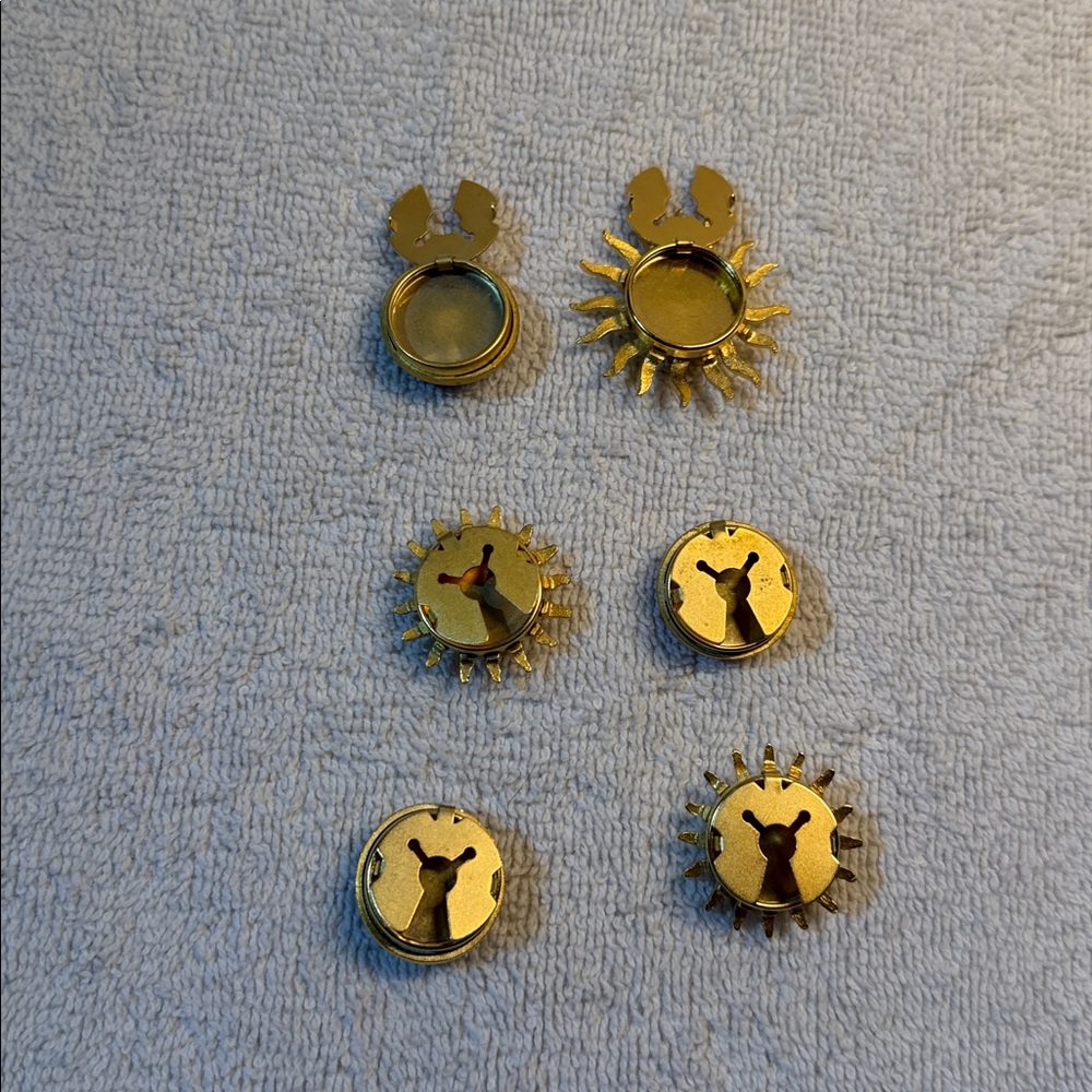 Gold and Colorful Sunburst Button Covers - Picture 2 of 4